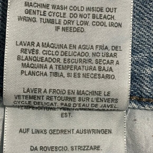 Guess Men’s Camo Patch Distressed Jeans Size 36 Light Wash Straight Leg - Picture 12 of 13